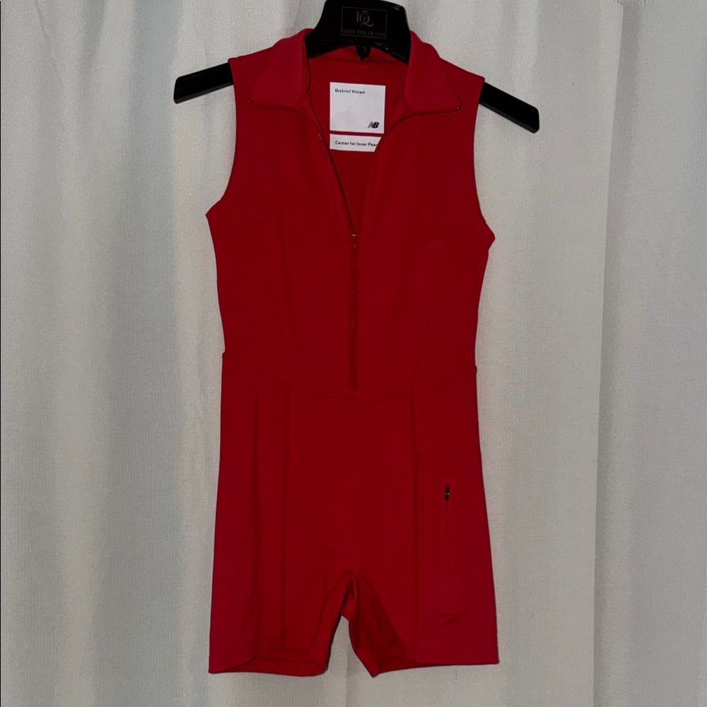 New Balance Red Jumpsuit Shorts athletic